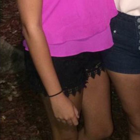 Lace High Waisted Shorts - Picture 2 of 3